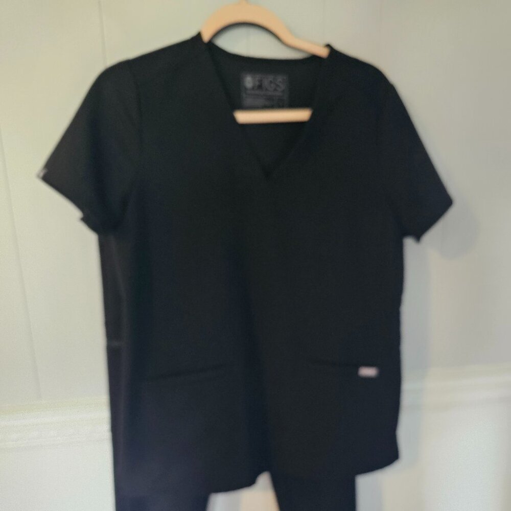 Figs Scrubs set, black, small